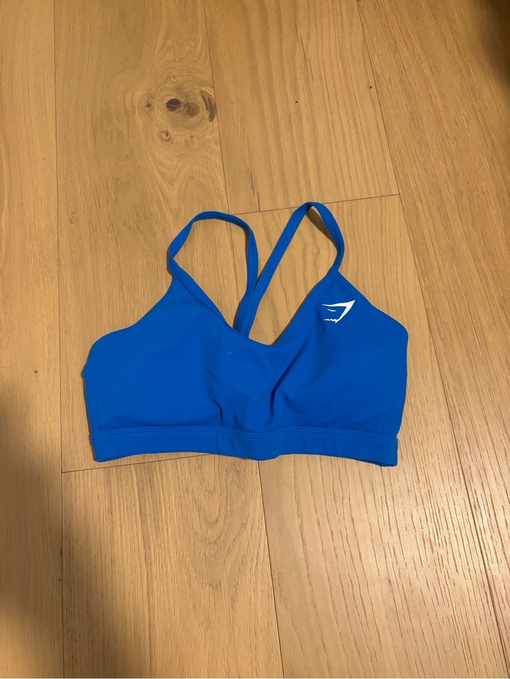 Gymshark v neck sports bra in blue size small